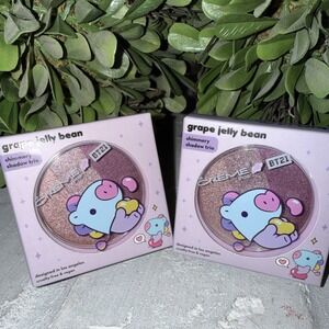 The Crème Shop BT21 Grape Jelly Bean‎ Shimmery Shadow Lot Of 2 Sealed
